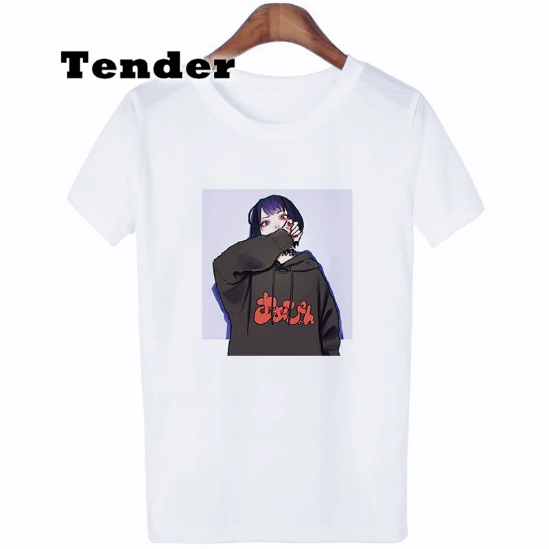 

Women's Anime Tshirt Comic kikyou Harajuku White Tee Shirt 2020 Fashion Women Graphic Tshirt for women y2k tops plus size tshirt