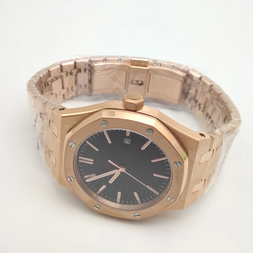 41 мм Мужские часы Королевский стерильный чехол из нержавеющей стали Oak