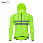 Мужская велосипедная куртка WOSAWE, светоотражающий жилет с капюшоном, ветрозащитная ветровка для горного велосипеда, велосипедная одежда