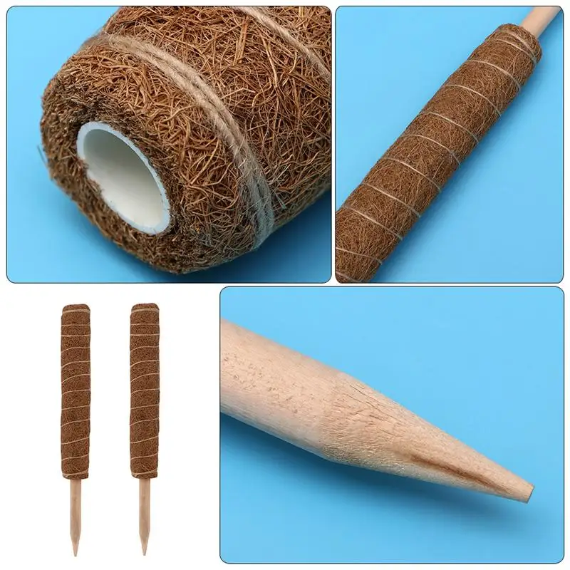 

2pcs Moss Pole Totem Pole Plant Support 19.7 Inch Plant Coir Moss Stick