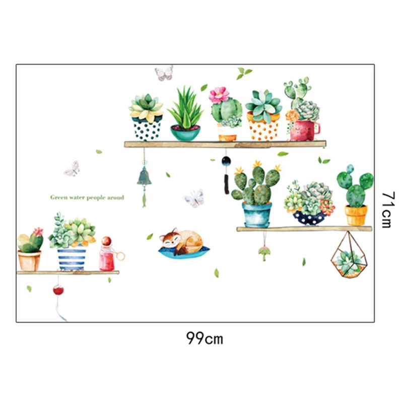 

Garden Plant Bonsai Home Decor Wall Stickers For Living Room Wall Sticker Flower Kitchen Pvc Wall Decals Diy Decoration