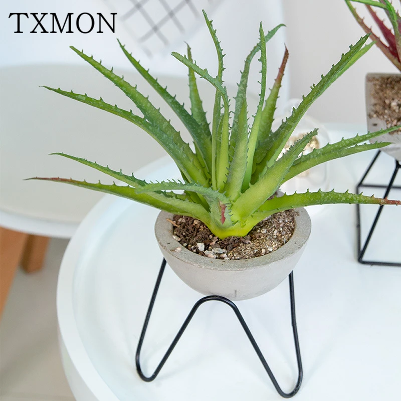 Simulation succulent bouquet sawtooth stinging touch aloe vera Home decorating indoor potted green plant fake flower | Дом и сад