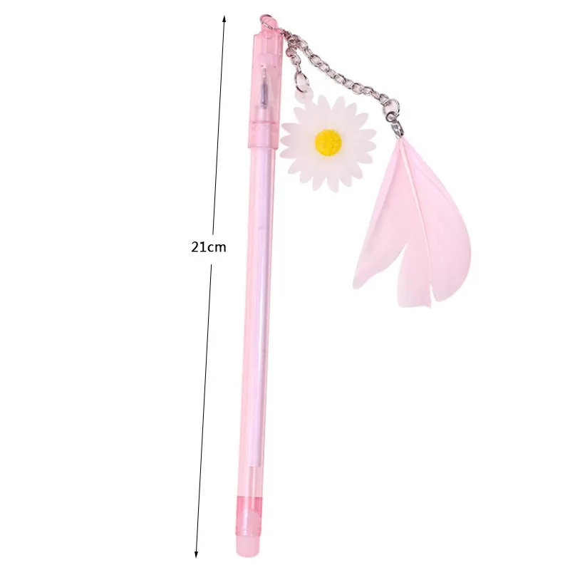 

6pcs Sunflower Black 0.38mm Gel Pen Writing Student Stationery Learning Office Supplies Marker Pen Cute Plastic Gift