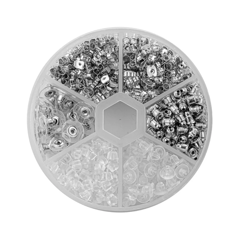 

Earring Posts Hypoallergenic Flat Pad Earring Studs with Butterfly LX9E