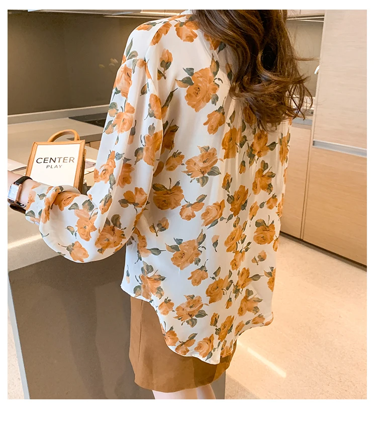 

Cheap wholesale 2021 spring summer autumn new fashion casual chiffon women shirt woman female OL buttoned shirt Vy1328