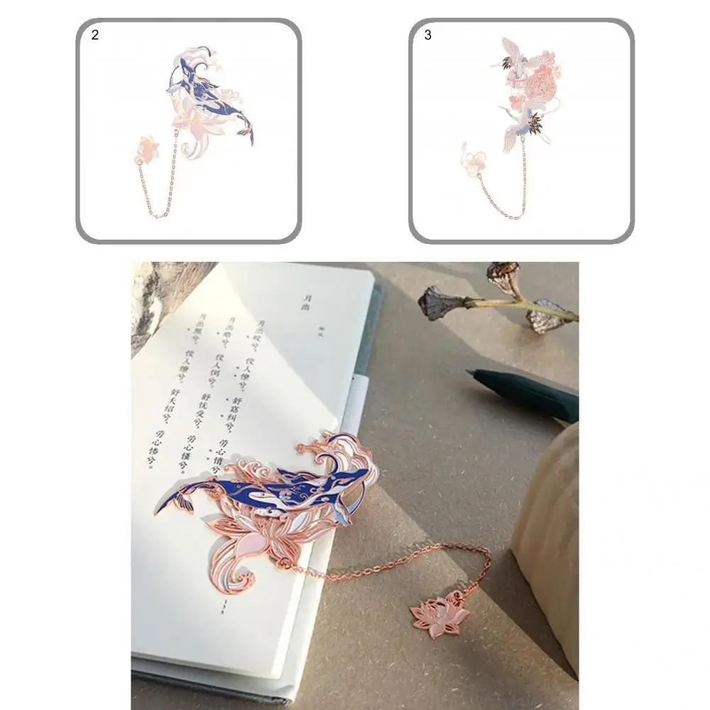 

Excellent Classical Retro Style Metal Bookmark Stationery Supplies Lightweight Vintage Bookmark Unique Shape for Home