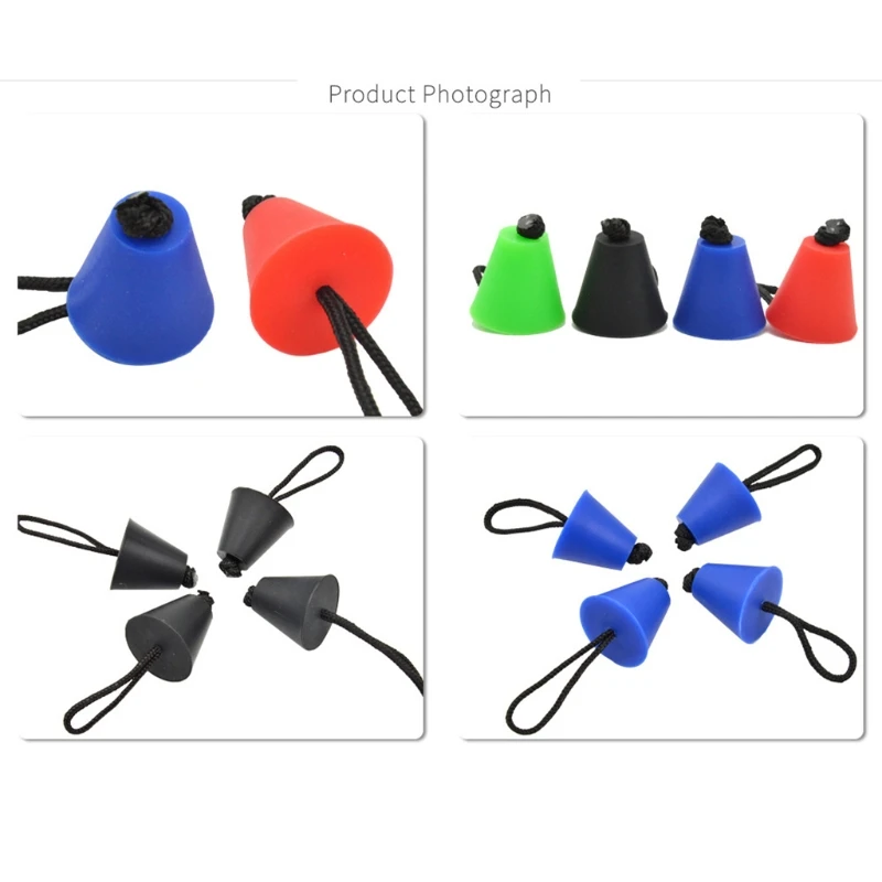 

Universal silicone stopper for kayak, 4 units, boat stopper, canoe, drain holes