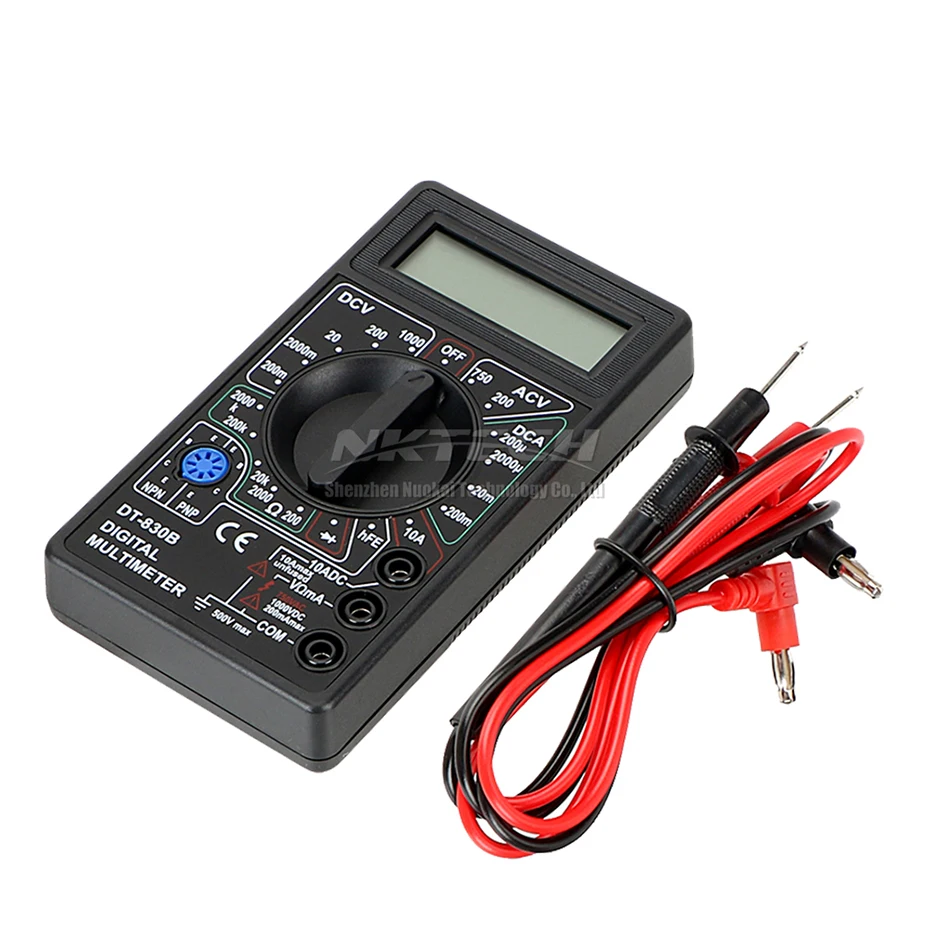 Цифровой мини мультиметр NKTECH DT830B с ЖК дисплеем Электрический вольтметр