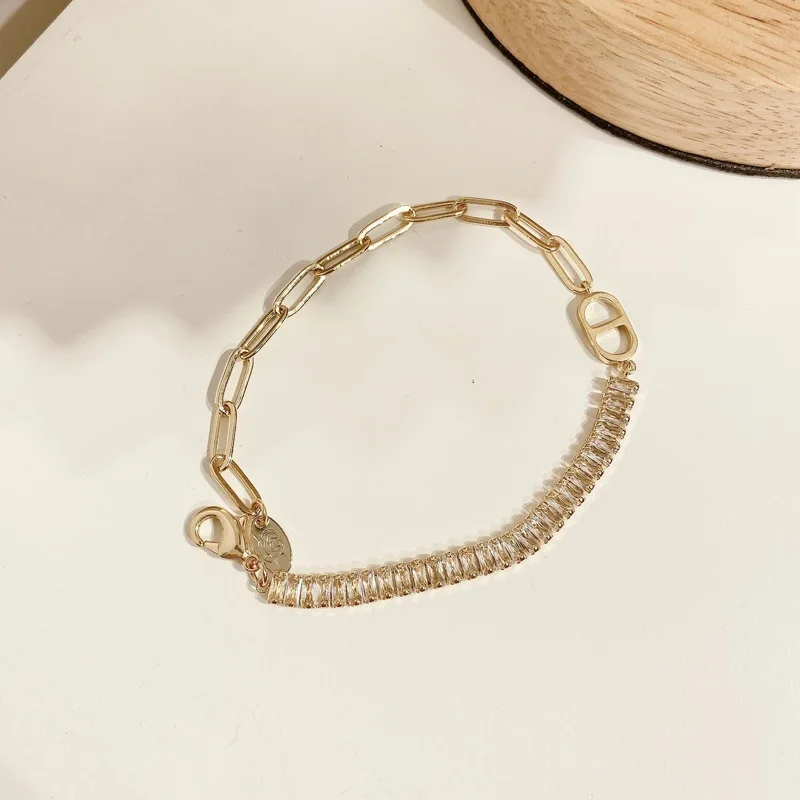 

POTCET Korea 2021 Fashion Trend New Temperament Womens Pig Nose Bracelet Geometric Trend Personality Retro Jewelry Free Shipping