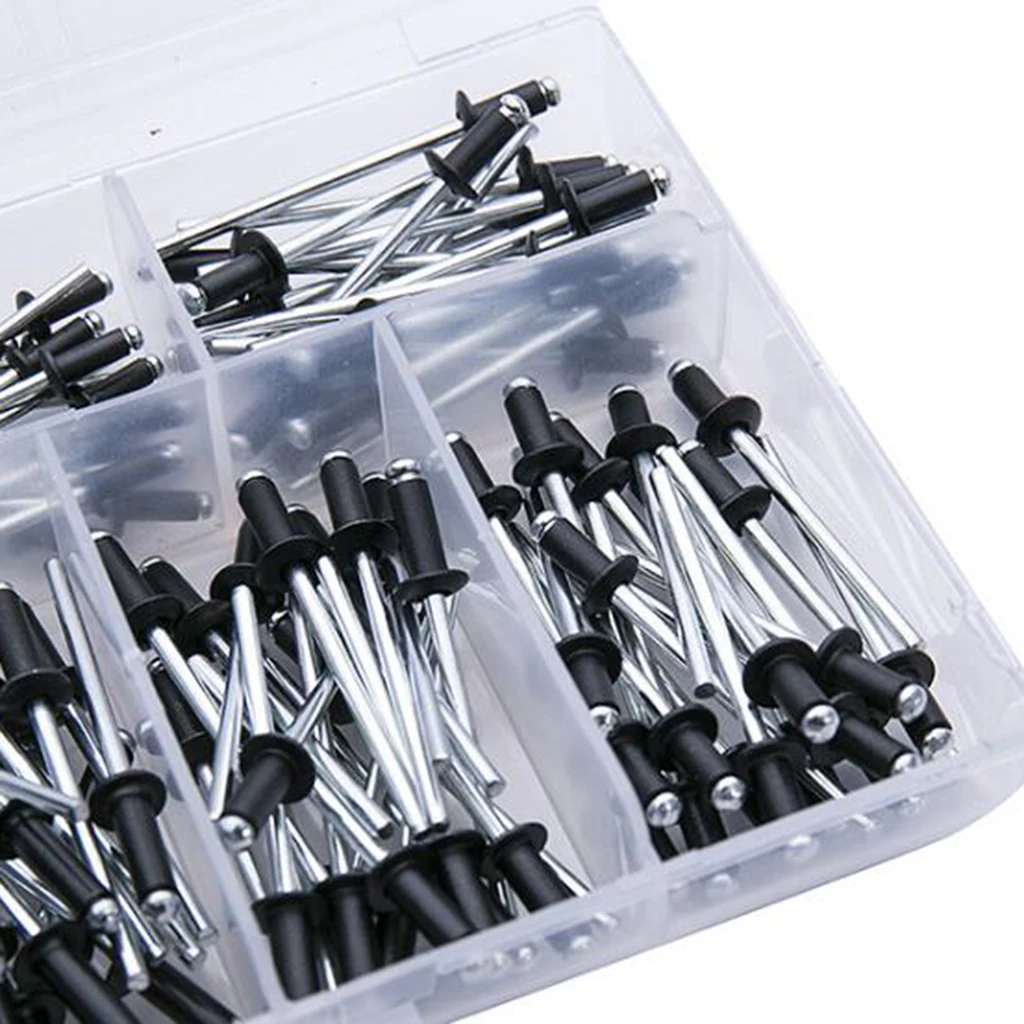 

120PCS M2.4*6 / M3.0*6 / M3.2*6.4 / M3.2*8 / M3.2*10 / M4*8 Aluminium Mushroon Head Break Mandrel Blind Rivets Nail Pop Rivets