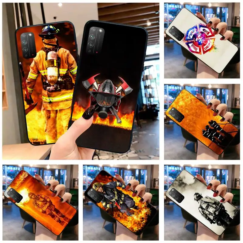 

HUAGETOP Firefighter Heroes Fireman Luxury Phone Case for Huawei Honor 30 20 10 9 8 8x 8c v30 Lite view pro