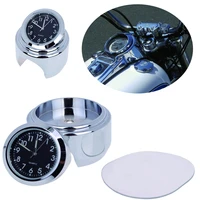 for harley motorcycle accessories black aluminum waterproof motorcycle handlebar mounting dial clock quartz clock watch