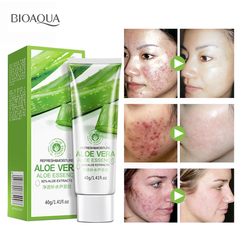 

BIOAQUA Natural Aloe Vera Gel Face Moisturizer Whitening Anti Wrinkle Cream Acne Scar Skin Sunscreen Acne Treatment Skin Care