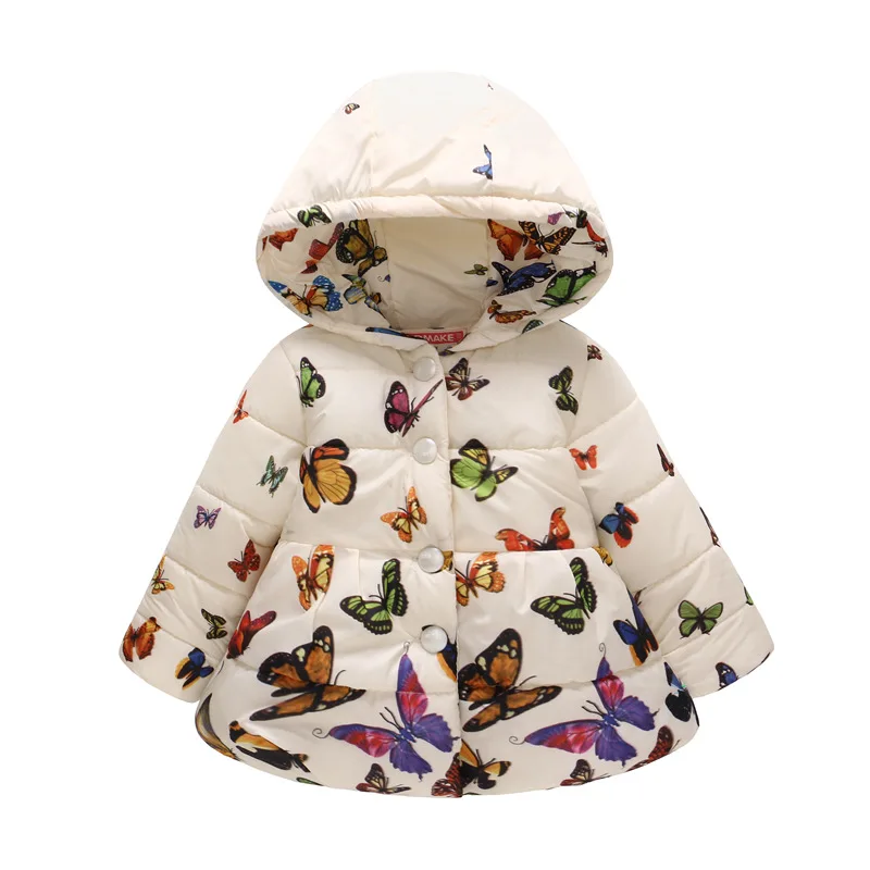 

Baby Girls Boys Jackets Baby Clothing 2020 Autumn Kids Hooded Coats Winter Toddler Warm Jacket Baby Cotton Flower Outerwear