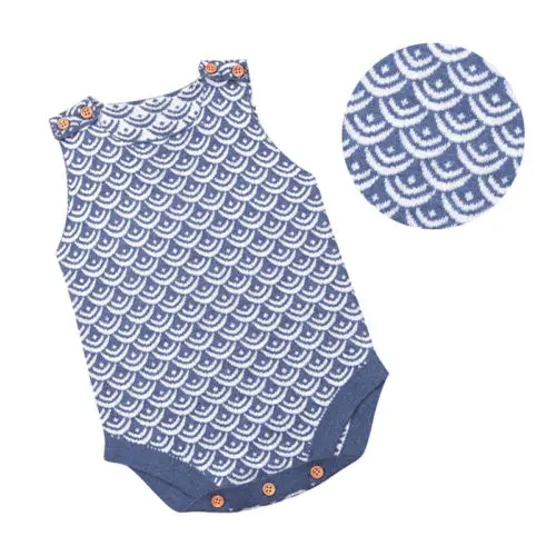 Новинка 2018 года Вязаный комбинезон для маленьких девочек цвет синий мягкая