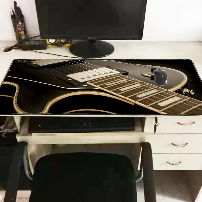 Большой резиновый коврик для мыши Mairuige с гитарами настольного ПК ноутбука