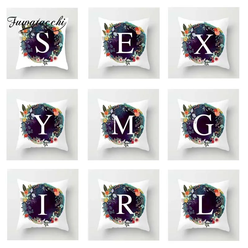Fuwatacchi A-Z чехол для подушки с буквами индивидуальный мягкий чехол-наволочка стула