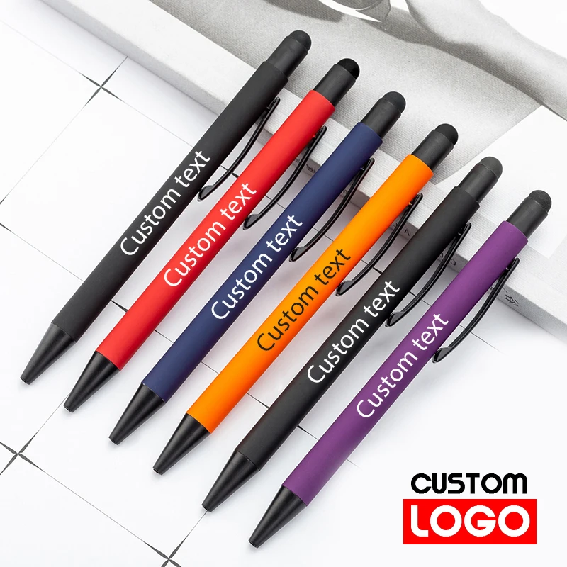 

New School Student Metal Ballpoint Pen Touch Screen Pen Business Office Stationery Wholesale Gift Advertising Pen Custom Logo