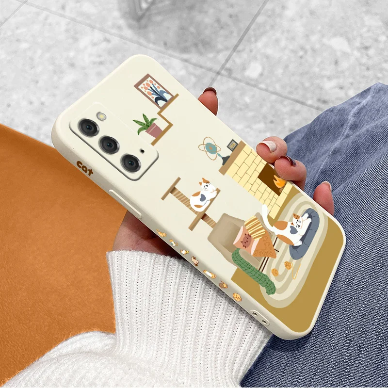 Cat Animal Phone Case For Samsung Galaxy S22 S21 S20 FE S10 Note 20 10 Ultra Plus A72 A52 A32 A71 A51 A31 A21S 4G 5G Cover