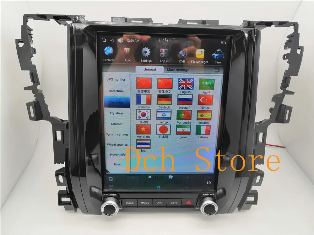 12 1 ''вертикальный tesla стиль Android 9 0 автомобильный DVD плеер GPS навигация для Toyota