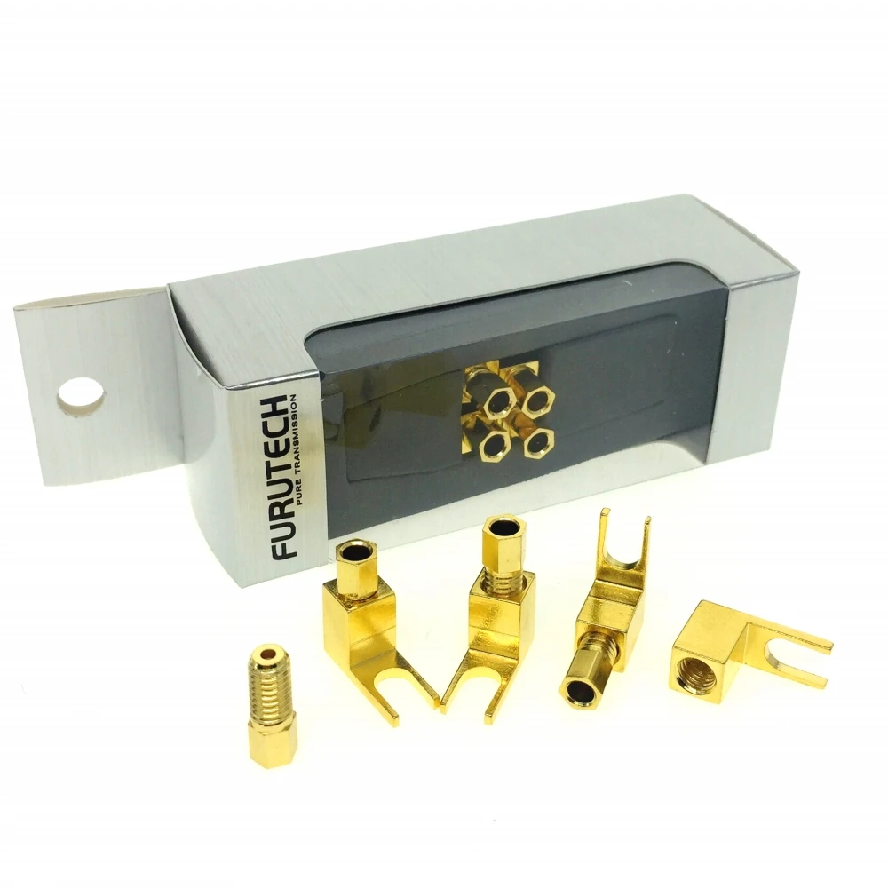 

Genuine furutech gold-plated fork 4mm banana plug, suitable for McIntosh Fisher amp eico adapter matihur 4pcs DIY HiFi