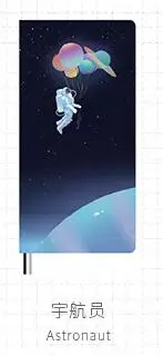 Креативный ежедневник из искусственной кожи с Луной 160 P - Цвет: A