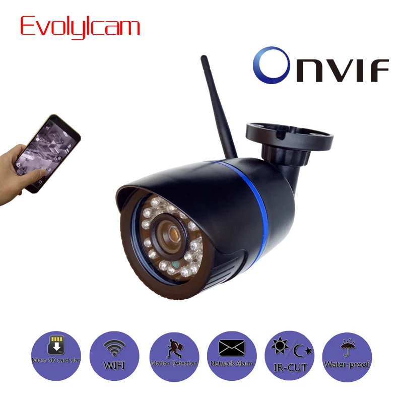 HD 1080P ip-камера для улицы, WiFi, домашняя камера безопасности, 720 P, 2MP, беспроводная камера наблюдения, WiFi, SD TF слот, водонепроницаемая IP Onvif камера