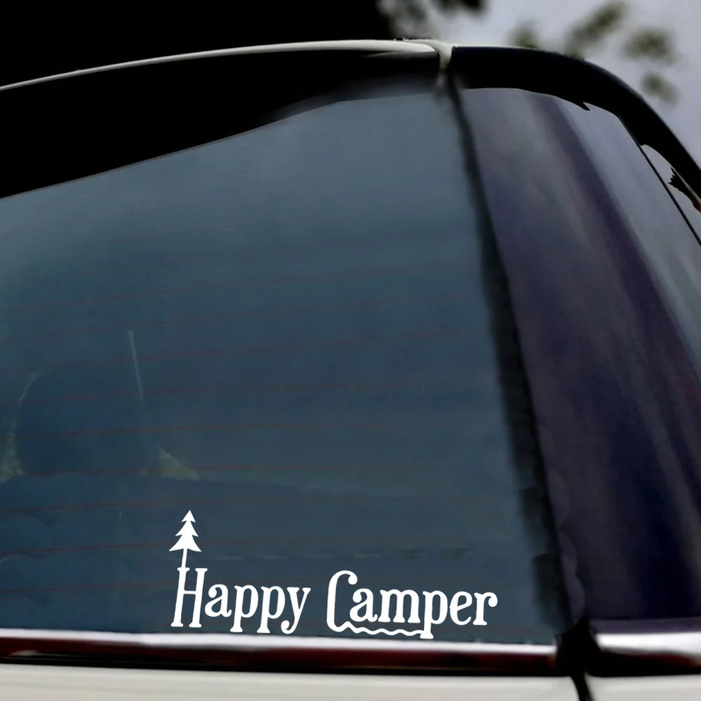 

Car-styling happy camper Auto Sticker Decoration Sticker For Car Side Mirror Rearview Diy Your Own Personalized Car