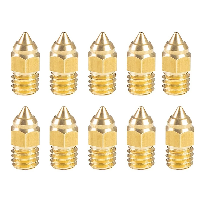 

10 Pcs CR-6 SE Mk Nozzles, Extruder Brass Nozzle MK Thread Printer Head 0.4mm Output,for Ender-3 Ender-5 Series/Ender-6