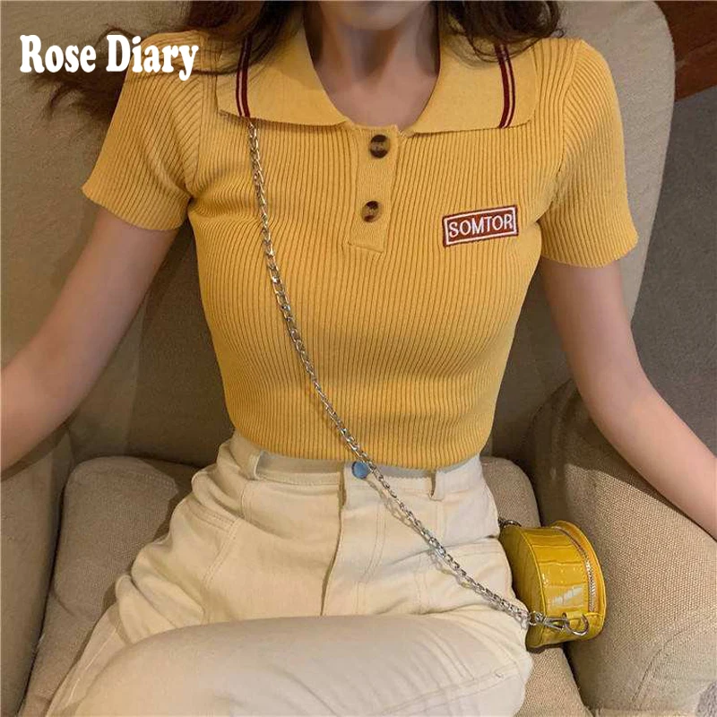 Летние Повседневные вязаные топы футболки шикарные уличные пуловеры женские