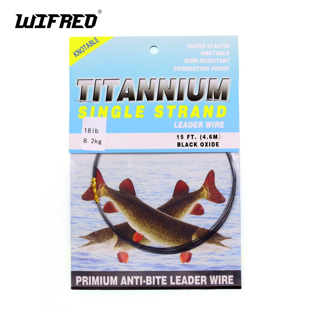 Wifreo 15ft/4.6m hiçbir Kink titanyum lideri hattı tuzlu su Pike balıkçılık liderleri/iz Fly bağlama Wiggle kuyruk bağlantı tel