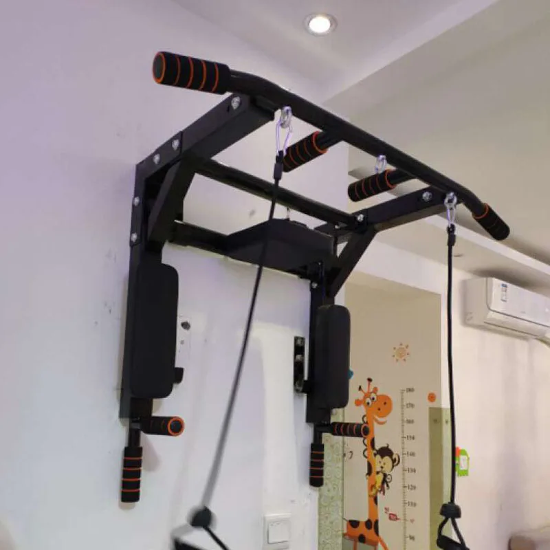 

Home Gym Pull-ups Bar Horizontal Bar Wall Pull-ups Bar Wall Indoor Fitness Equipment Boxing Power Rope Sling Training SJ