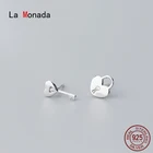 Женские минималистичные серьги-гвоздики La Monada в форме сердца из серебра 925 пробы, серебряные ювелирные украшения для женщин, серьги-гвоздики в виде ключа из серебра 925 пробы