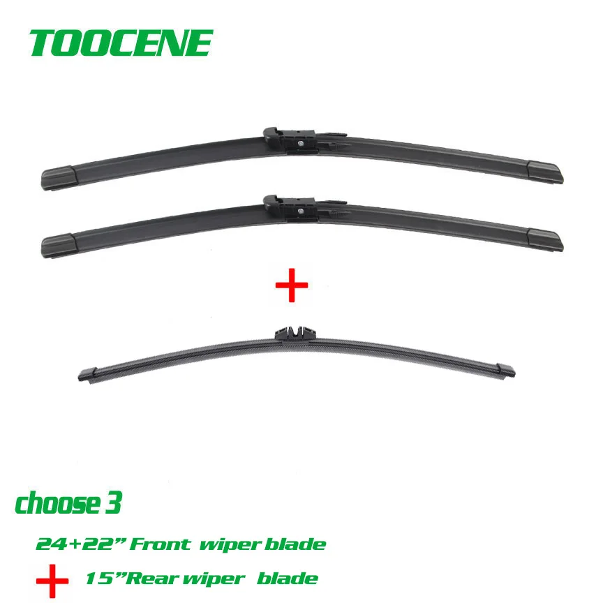 Front and Rear Wiper Blades For Volvo XC90 2007 2008 2009 2010 Windshield Windscreen 24&quot+22&quot+15&quot | Автомобили и