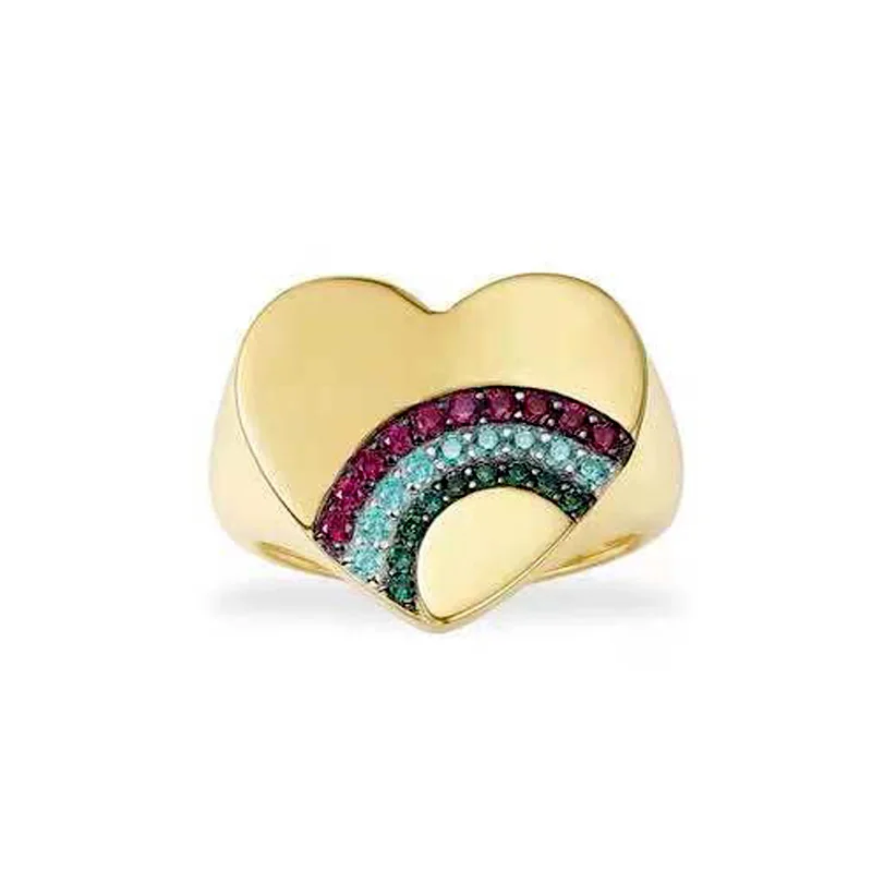 

Fashion Romantic Heart 925 Sterling Silver Rings For Women Luxury Birthday Anniversary Gifts For Wife Drop Shipping
