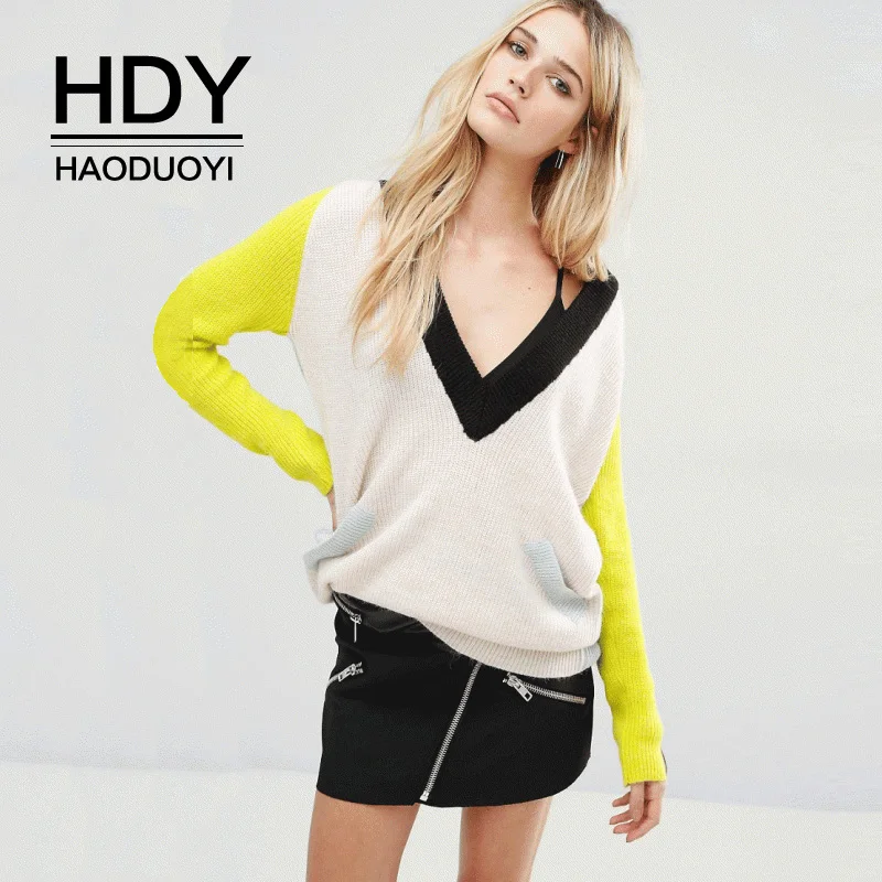HDY Haoduoyi женские сексуальные Лоскутные Соединенные свободные Модные топы с