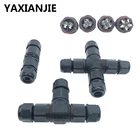 Электрический кабель IP68 водонепроницаемый разъем 2-контактный 3-контактный 4-контактный 5-контактный клеммный адаптер для проводов винтовой разъем светодиодный светильник