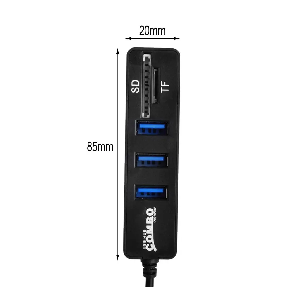 

USB Hub Combo 3 Ports High Speed USB 2.0 Hub Splitter Multi USB Combo 2 In 1 SD/TF Card Reader For PC Laptop Computer
