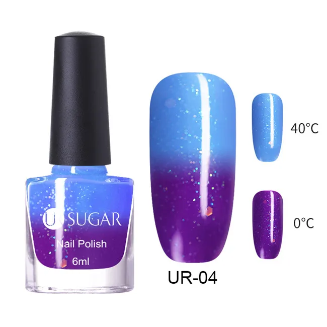 Glitter4 Ur Sugar 6 мл черный карамельный цвет лак для ногтей Быстросохнущий лак для ногтей долговечный базовый цвет маникюр DIY дизайн - Цвет: Glitter4