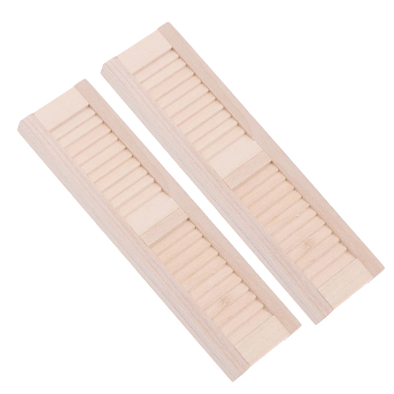 2 шт./компл. ручная работа 1/12 миниатюрные деревянные жалюзи для кукольного домика