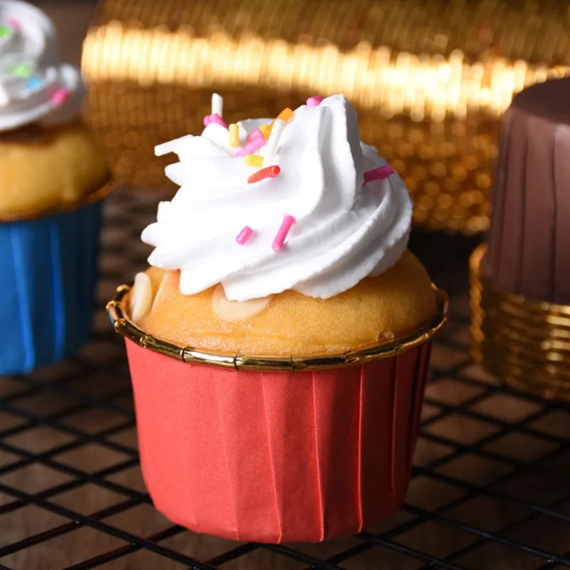 

50Pcs Muffins Cup Paper Cupcake Wrappers Baking Cups Cases Muffin Boxes Cake Cup DIY Cake Tools Kitchen Baking Supplies