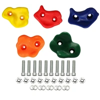 5pcs colourful children rock climbing holds indoor outdoor kids playground build mounting hardware kit included