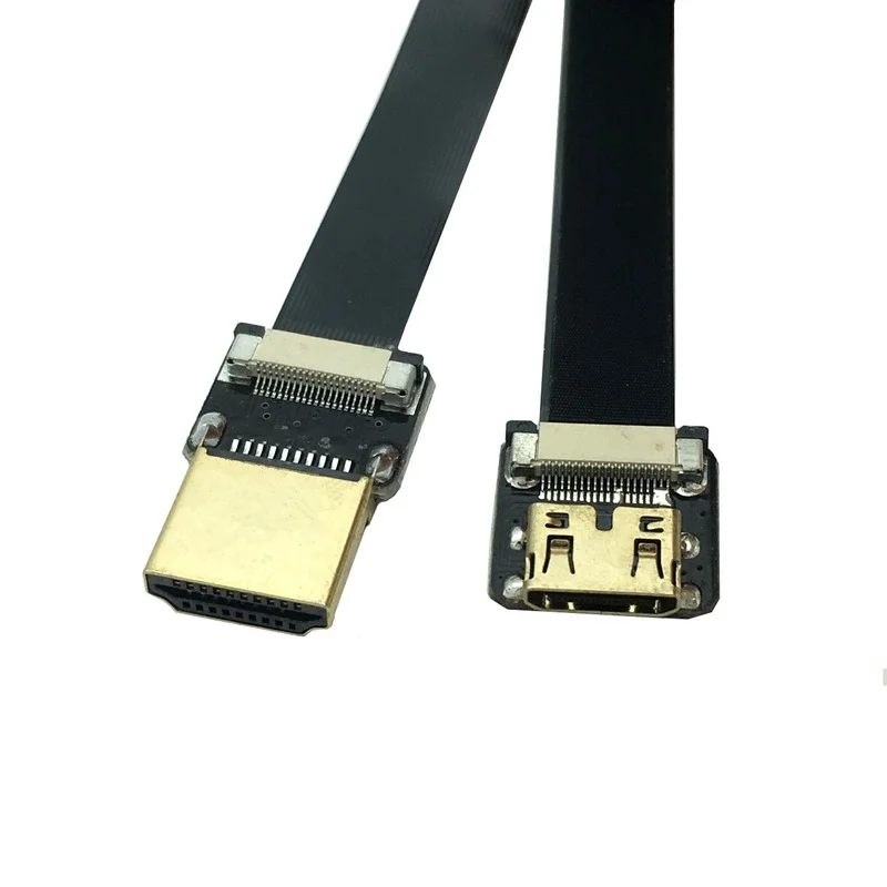 FPV HDMI совместимый штекер к мини женский FPC плоский кабель для мультикоптера
