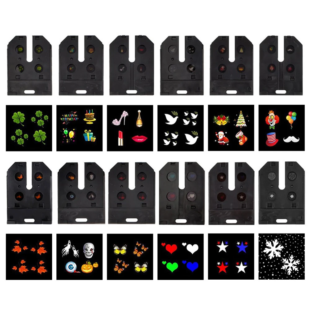 

12 Patterns Mini Christmas Lights Outdoor Projector Laser garden light Snowflake Moving Disco Lights Christmas Decorations