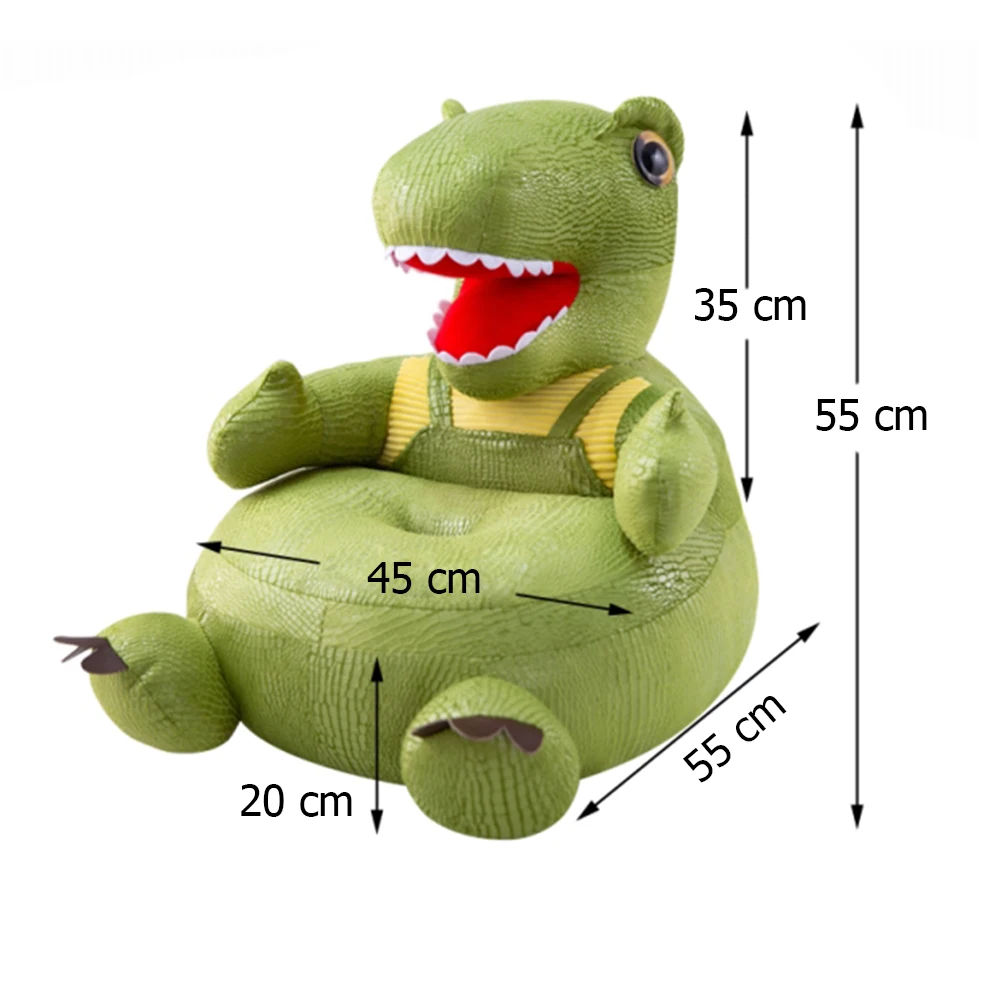 

Dinosaur Baby Sofa Cover 1 Short Plush Baby School Seat Skin Shell Without Cotton Baby School Seat Replacement Leather Shell