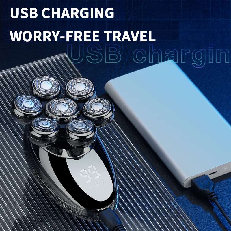 Триммер для бороды Мужской 5 в 1 Аккумуляторный профессиональный триммер волос с 7