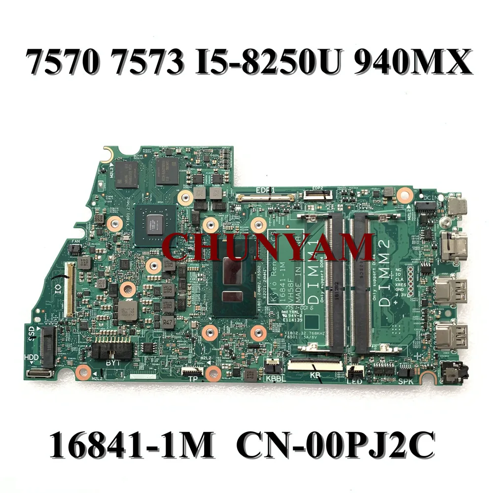 Восстановленная материнская плата для ноутбука dell Inspiron 15 7570 7573 16841-1M VH58F Φ 0PJ2C -