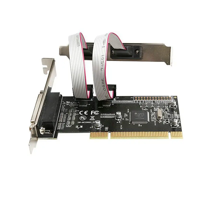 Двойной последовательный COM DB9 RS232 и параллельный порт принтера LPT DB25 в PCI адаптер