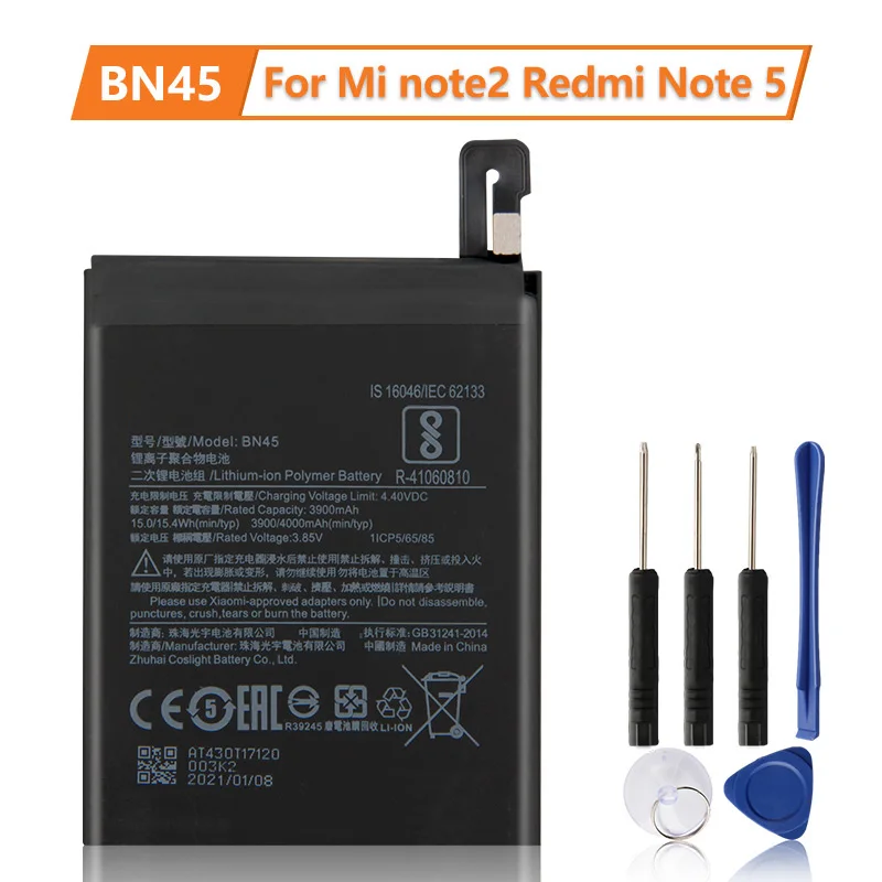 Новый Сменный аккумулятор BN45 для Xiaomi Redmi Note5 Redrice 100% телефона 4000 мАч | Мобильные