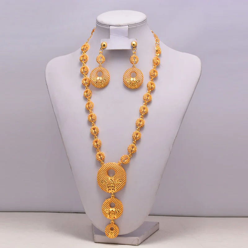Нигерийские Ювелирные наборы золотого цвета в Дубае африканские свадебные